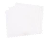 Chiffon Polissage Argent Chiffon de polissage argenté Double face, 50 pièces, chiffons d'essuyage couleur réutilisables for colliers, bagues, outils bijouterie, fournitures nettoyage(White 10x10cm)