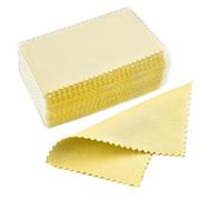 Chiffon Polissage Argent Chiffon de polissage for nettoyage l'argent, lingette douce et propre for colliers, bagues, bijoux, outils, 50 pièces