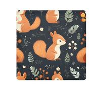 Chiffon protecteur pour appareil photo, motif écureuil mignon, tissu magique autocollant pour objectif, protection anti-rayures, sac de maquillage, 35,1 x 35,1 cm, Multicolore, 13.8x13.8in, Moderne