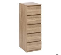 Chiffonier 5 tiroirs effet bois naturel - 5 five simply smart