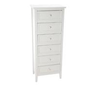 Chiffonier 6 Tiroirs ""Charme"" Blanc