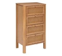Atmosphera - Chiffonier Tiria en placage frêne 4 tiroirs 55x38cm