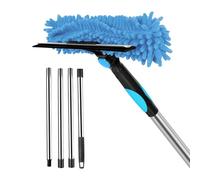 Chiffonnette Extensible | Manche Long pour Plafonds Hauts | Outils de Nettoyage Réutilisables pour Meubles Murs Ventilateur Toiles d'Araignée Intérieur Extérieur