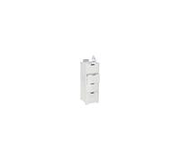 Chiffonnier 4 tiroirs 30x30x83 cm blanc