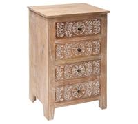 Chiffonnier 4 Tiroirs en Bois "Shirel" 80cm Naturel