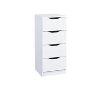 AltoBuy Jenny Blanc - Chiffonnier 4 Tiroirs Coloris Blanc