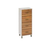 Chiffonnier 4 tiroirs Côme effet travertin