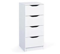 Chiffonnier 4 Tiroirs Design ""Tilda"" 41cm Blanc