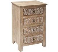 Atmosphera Chiffonnier Shirel 4 tiroirs en bois 80 cm Naturel