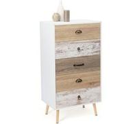 IDMarket - Chiffonnier 5 tiroirs Bahia 60 cm scandinave Commode semainier
