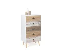 IDMarket - Chiffonnier Bahia 60 cm - 5 tiroirs - style scandinave