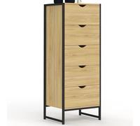 IDMarket - Chiffonnier 5 tiroirs Detroit 45 cm Commode semainier Design Industriel