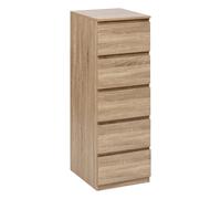 5five Chiffonnier Dolo – 5 tiroirs – Effet bois naturel