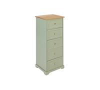 Chiffonnier 5 Tiroirs En Bois Mohea - Vert Céladon Vert