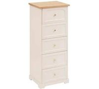 Chiffonnier 5 Tiroirs "Mohéa" 113cm Beige