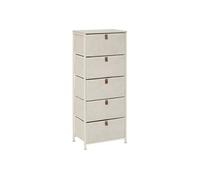 Chiffonnier 5 tiroirs Tissa beige