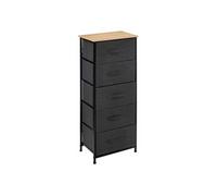Chiffonnier 5 tiroirs Tissa gris foncé