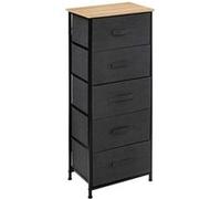5five - Chiffonnier Tissa - 5 tiroirs - Gris foncé