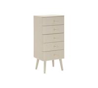 Chiffonnier 5 Tirois "Shy" 89cm Blanc