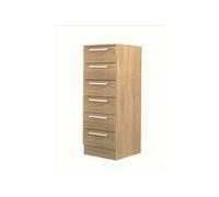 Chiffonnier 6 tiroirs en bois imitation chêne - CF9059