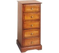 Chiffonnier - ACTUAL DIFFUSION - Louis Philippe - 5 Tiroirs - Merisier - L 44,2 cm H 93,7 cm