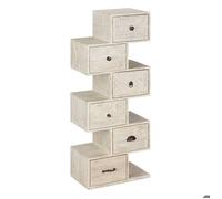 Commode Ajay 6 tiroirs bois massif Atmosphera Naturel et noir G