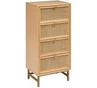 Chiffonnier avec 4 tiroirs en MDF coloris Marron - longueur 55 x Profondeur 38,5 x Hauteur 103 cm -PEGANE- Marron G