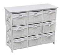 Chiffonnier Blanc Buffet de Rangement Meuble de Rangement Commode vidaXL