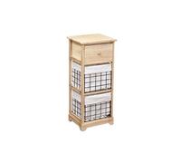 Chiffonnier bois 1 tiroir 2 paniers naturel - Naturel clair - Tendance Naturel