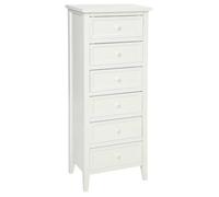 Chiffonnier 6 tiroirs Charme Blanc Atmosphera Blanc G