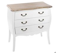 Chiffonnier ""Chrysa"" blanc 3 tiroirs - Atmosphera createur d'interieur