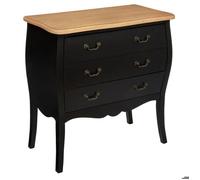 Chiffonnier ""Chrysa"" noir 3 tiroirs - Atmosphera createur d'interieur