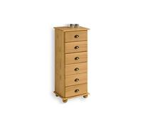 IDIMEX Chiffonnier Colmar Commode apothicaire avec 6 tiroirs de Rangement, en pin Massif Finition cirée