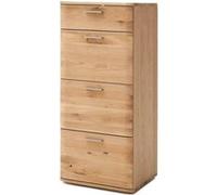 Commode Pegane Chiffonnier coloris chêne poutre blanchi huilé - Longueur 50 x Hauteur 118 x Profondeur 44 cm