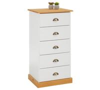 Chiffonnier commode 5 tiroirs en pin massif