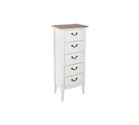 Atmosphera - Chiffonnier en bois Chrysa - L. 45 x H. 113 cm - Blanc - Chrysa Blanc G