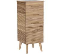 Commode Pegane Chiffonnier en bois de paulownia et MDF coloris marron clair - Longueur 42 x Profondeur 40 x hauteur 100 cm - -