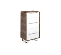 Chiffonnier en bois et acier chromé 7111C, 60 x 39 x 108 cm. -