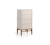 Chiffonnier en Brouillard et Noyer 7036C, 60 x 45 x 120 cm. -