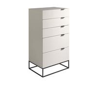 Chiffonnier En Effet Bois Gris Et Acier Gris