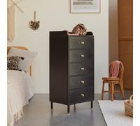 Chiffonnier en métal peint 5 tiroirs anika noir TU