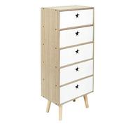 Chiffonnier Enfant ""Star"" 91cm Blanc & Beige