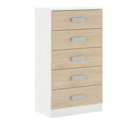 Chiffonnier , meuble de rangement coloris andersen, puccini - Longueur 60 x Profondeur 37,80 x Hauteur 108 cm