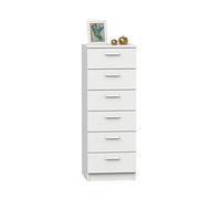 Commode Pegane Chiffonnier Meuble de rangement coloris Blanc - Hauteur 110 x Longueur 40 x Profondeur 40 cm --