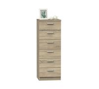 Chiffonnier Meuble de rangement coloris Cambrian - Hauteur 110 x Longueur 40 x Profondeur 40 cm