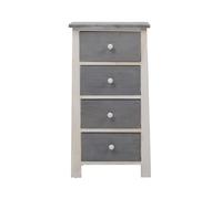 Chiffonnier vintage en bois gris Mobili Rebecca - 4 tiroirs