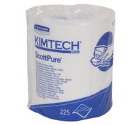 Chiffons à dévidage central Kimtech 61930-6 rouleaux de 225 formats, blancs