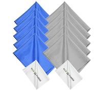 Chiffons de Nettoyage en Micro-Fibre - 12 Chiffons Colorés et 2 Blancs, Idéal pour Lunettes, Montures, Objectifs, iPad, iPhone, Tablettes, Téléphones Portables, LCD