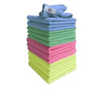 Chiffons De Nettoyage Multi-Usages En Microfibre Weddecor - Lot De 12 - Multicolores - 40x40cm | Ultra Doux Et Absorbants Tissu Torchon Et Pour La Maison, La Voiture Et La Cuisine
