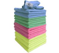 Chiffons De Nettoyage Multi-Usages En Microfibre Weddecor - Lot De 12 - Multicolores - 40x40cm | Ultra Doux Et Absorbants Tissu Torchon Et Pour La Maison, La Voiture Et La Cuisine